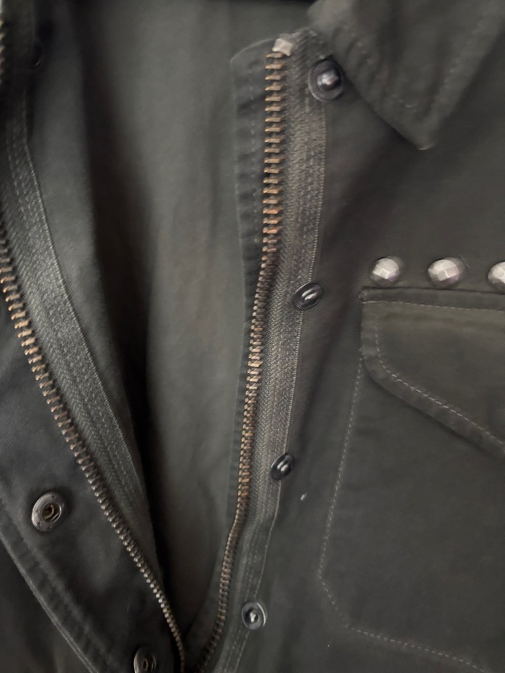 Harley-Davidson Olive Green Studded Utility Jacket - Picture 3 of 4